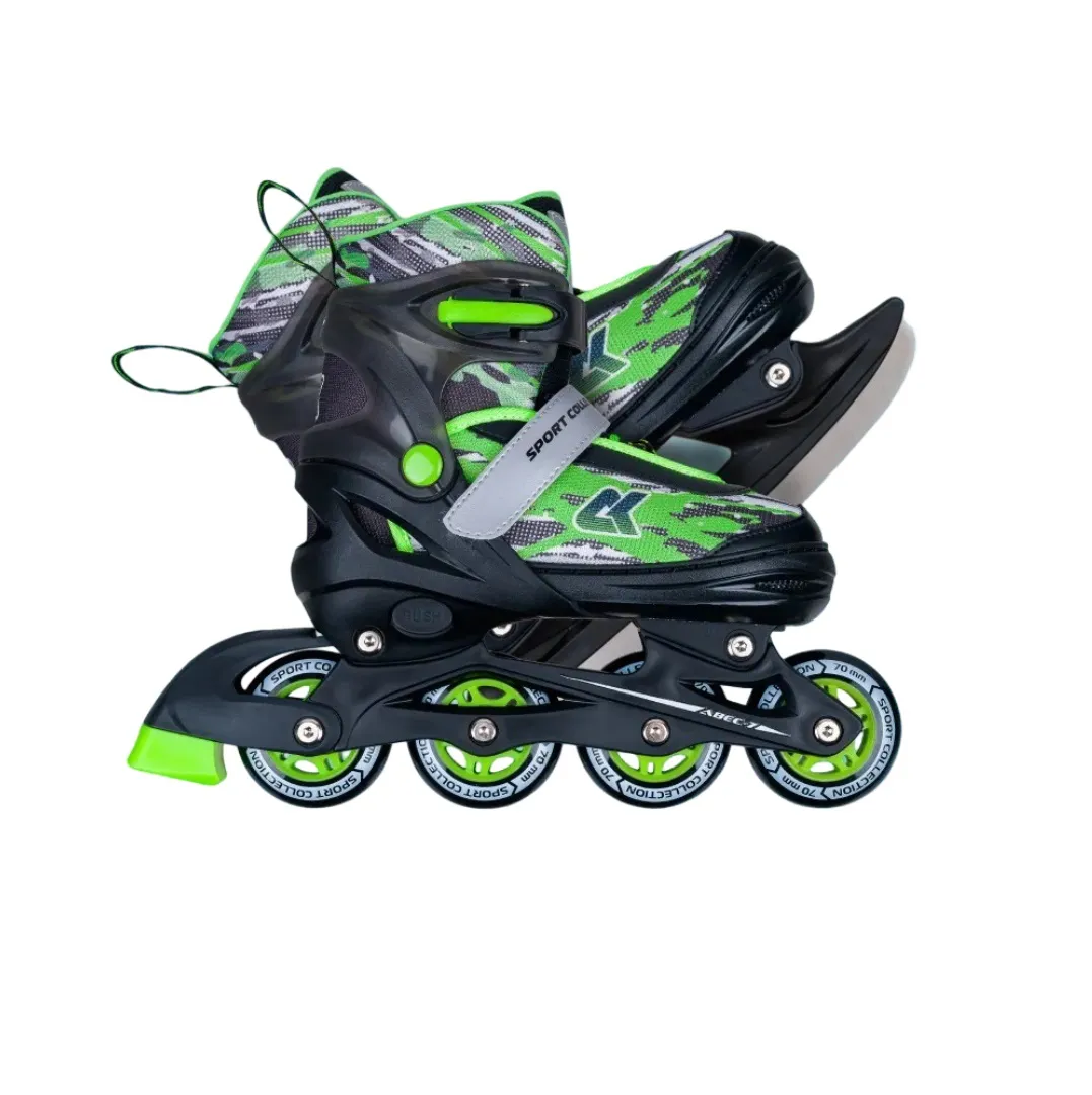 Раздвижные роликовые коньки трансформеры CK-SK-P320-33-TRF Green (со сменными лезвиями)